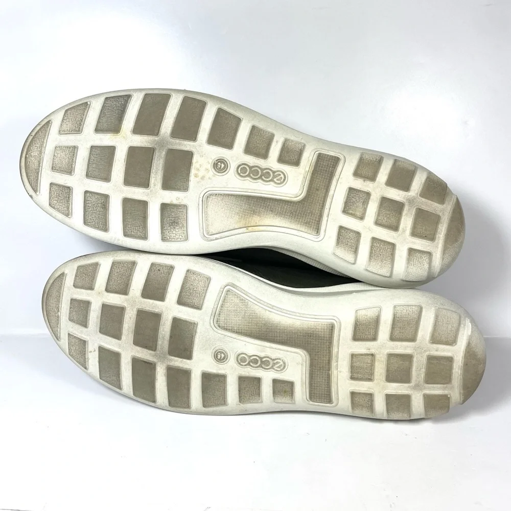 Ecco Transit Mens‎ Sneakers Size 46 US 12-12.5 Green Leather Casual Shoes